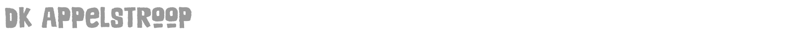 DK Appelstroop font preview